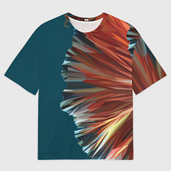 Футболка оверсайз мужская Полигональные линии, цвет: 3D-принт