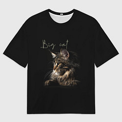 Мужская футболка оверсайз Big cat Maine Coon