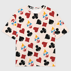 Мужская футболка оверсайз Джокер карты масть cards joker clown