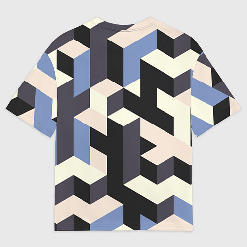 Мужская футболка оверсайз Изометрическая Мозаика / 3D-принт – фото 2