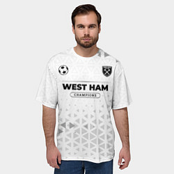 Футболка оверсайз мужская West Ham Champions Униформа, цвет: 3D-принт — фото 2