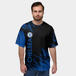 Футболка оверсайз мужская Chelsea текстура, цвет: 3D-принт — фото 2