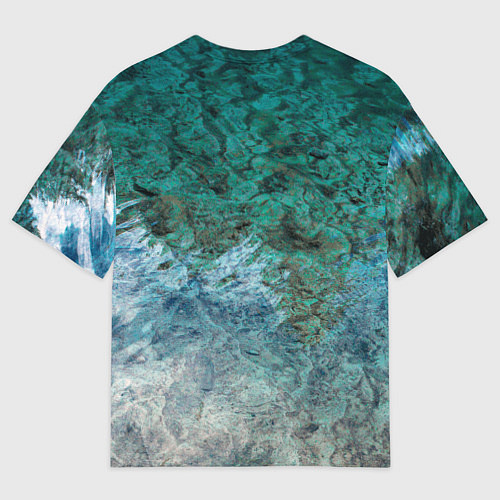 Мужская футболка оверсайз Морской берег / 3D-принт – фото 2