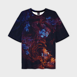 Мужская футболка оверсайз Синие и Красные Коралловые Рифы