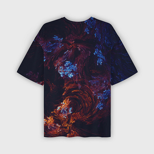 Мужская футболка оверсайз Синие и Красные Коралловые Рифы / 3D-принт – фото 2