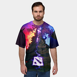 Футболка оверсайз мужская Огонь и воздух, цвет: 3D-принт — фото 2