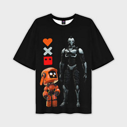 Мужская футболка оверсайз Любовь Смерть и Роботы Love Death and Robots