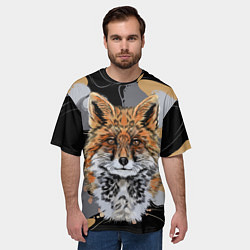 Футболка оверсайз мужская Лисица-сестрица, цвет: 3D-принт — фото 2