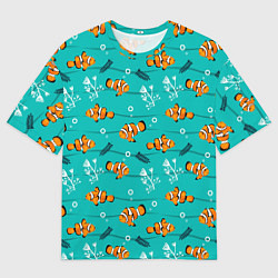 Мужская футболка оверсайз TEXTURE OF SEA FISH