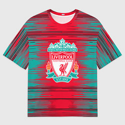 Футболка оверсайз мужская Ливерпуль logo, цвет: 3D-принт