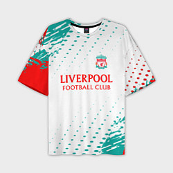 Футболка оверсайз мужская Liverpool краски, цвет: 3D-принт