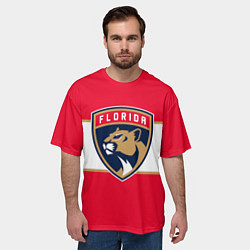 Футболка оверсайз мужская Флорида Пантерз Форма, цвет: 3D-принт — фото 2