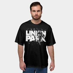 Футболка оверсайз мужская Linkin Park логотип с фото, цвет: 3D-принт — фото 2