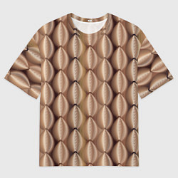 Мужская футболка оверсайз Объемные спиральные фигуры