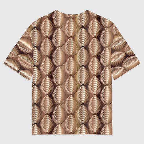 Мужская футболка оверсайз Объемные спиральные фигуры / 3D-принт – фото 2