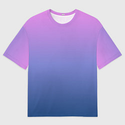 Футболка оверсайз мужская PINK-BLUE GRADIENT ГРАДИЕНТ, цвет: 3D-принт