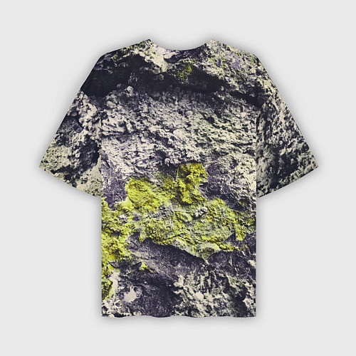Мужская футболка оверсайз Каменная Стена С Мхом / 3D-принт – фото 2