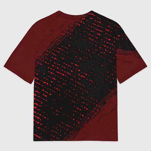 Мужская футболка оверсайз Символ GTA и краска вокруг на темном фоне / 3D-принт – фото 2