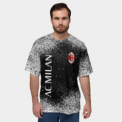 Футболка оверсайз мужская Фк милан football, цвет: 3D-принт — фото 2