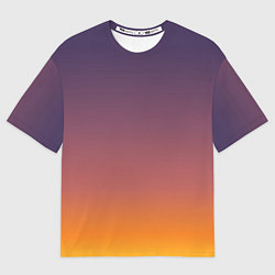 Мужская футболка оверсайз Sunset Gradient