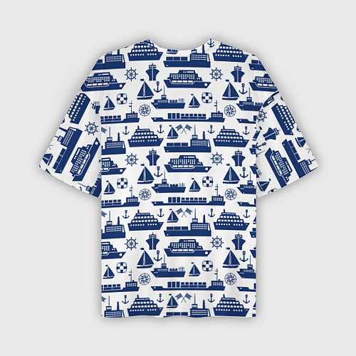 Мужская футболка оверсайз Морской и речной флот / 3D-принт – фото 2