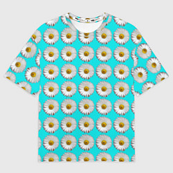 Футболка оверсайз мужская CHAMOMILE FLOWERS, цвет: 3D-принт