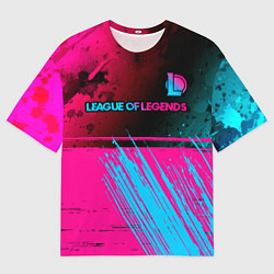 Мужская футболка оверсайз League of Legends Neon Gradient