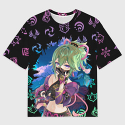 Мужская футболка оверсайз Куки Синобу Геншин Импакт