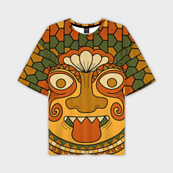 Мужская футболка оверсайз Polynesian tiki TRICKY