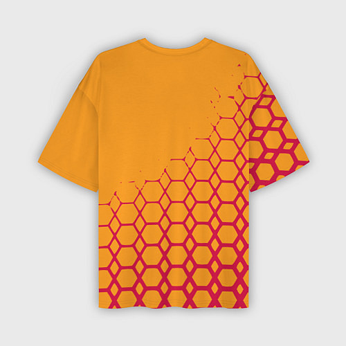Мужская футболка оверсайз Рома соты / 3D-принт – фото 2