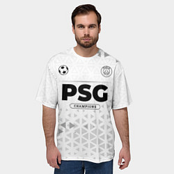 Футболка оверсайз мужская PSG Champions Униформа, цвет: 3D-принт — фото 2