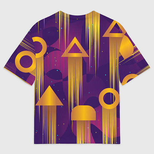 Мужская футболка оверсайз Игровые геометрические фигуры / 3D-принт – фото 2