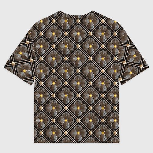 Мужская футболка оверсайз Объемные цветы 3D паттерн / 3D-принт – фото 2