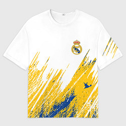 Мужская футболка оверсайз Real madrid краска