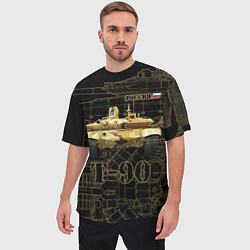 Футболка оверсайз мужская T-90M Владимир, цвет: 3D-принт — фото 2