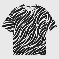 Футболка оверсайз мужская Волнистые Листы, цвет: 3D-принт