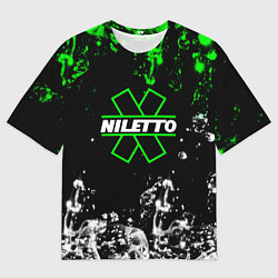 Мужская футболка оверсайз Нилето niletto текстура воды