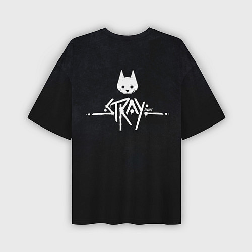 Мужская футболка оверсайз Stray бродячий кот / 3D-принт – фото 2