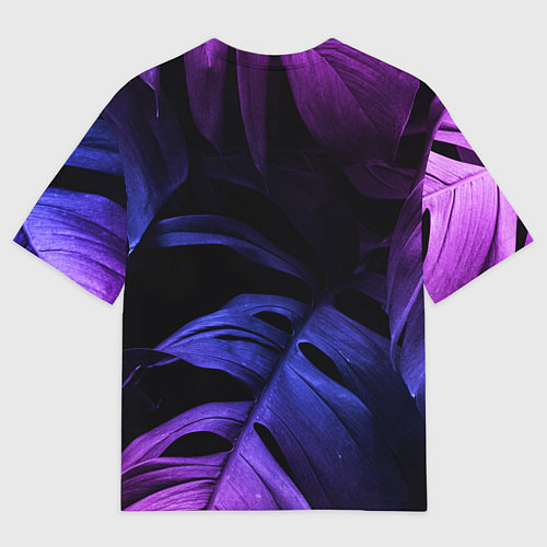 Мужская футболка оверсайз Tokio Hotel Neon Monstera / 3D-принт – фото 2