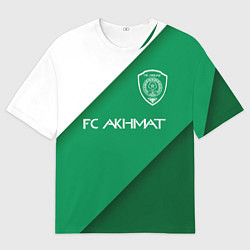 Мужская футболка оверсайз ФК АХМАТ - ГОРОД ГРОЗНЫЙ