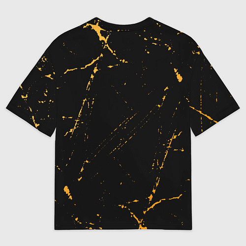 Мужская футболка оверсайз Имя Глеб и зологой герб РФ / 3D-принт – фото 2