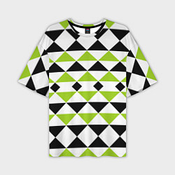 Мужская футболка оверсайз Geometric shapes triangles треугольники