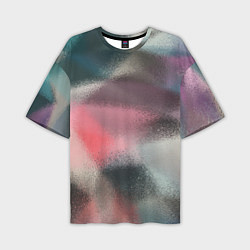 Мужская футболка оверсайз Современный разноцветный абстрактный узор