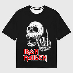 Футболка оверсайз мужская Iron Maiden Череп, цвет: 3D-принт