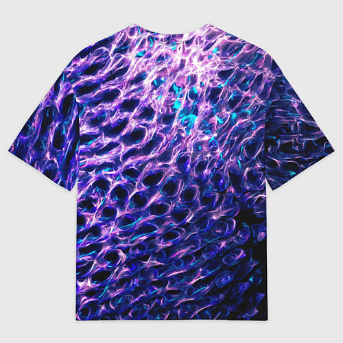 Мужская футболка оверсайз Световая живопись - абстракция / 3D-принт – фото 2