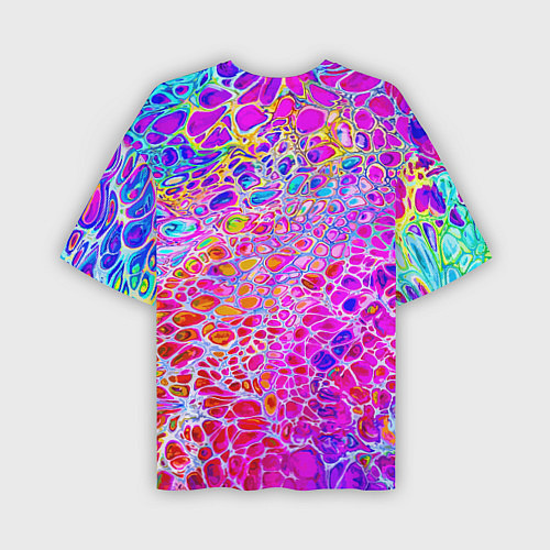 Мужская футболка оверсайз Красочные всплески красок Экспрессия / 3D-принт – фото 2
