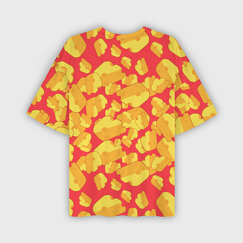Мужская футболка оверсайз Сырная буря / 3D-принт – фото 2