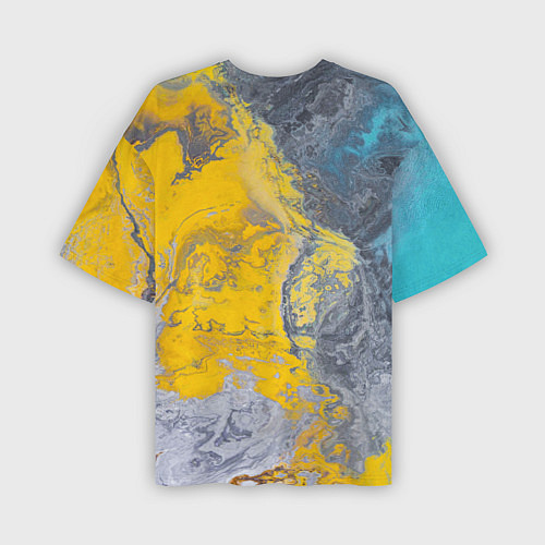 Мужская футболка оверсайз Извержение Красок / 3D-принт – фото 2