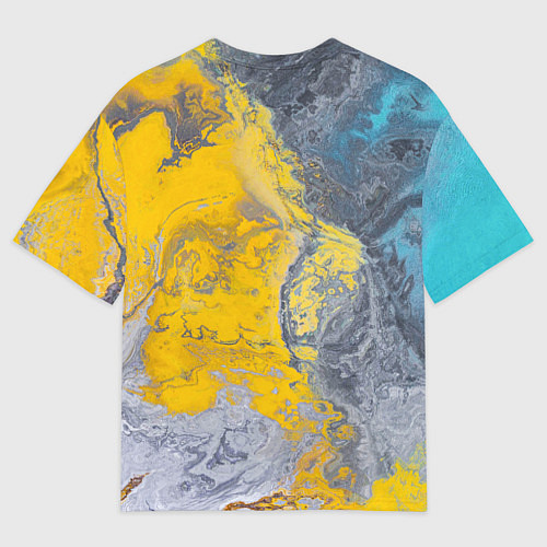 Мужская футболка оверсайз Извержение Красок / 3D-принт – фото 2