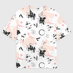 Мужская футболка оверсайз Многоугольники и Глаза